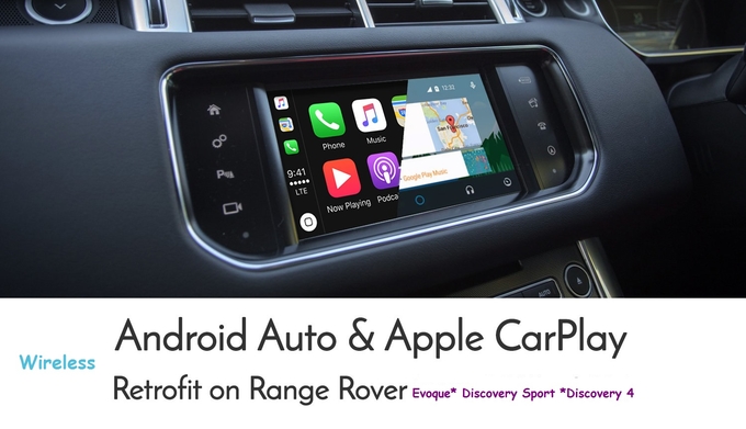 User Friendly LAND ROVER Android Auto , Android Video Interface Playing Music 7