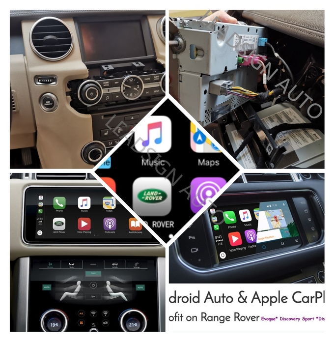 User Friendly LAND ROVER Android Auto , Android Video Interface Playing Music 8