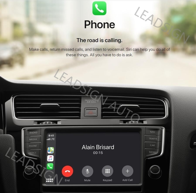 Answer Calls Apple CarPlay Interface For Jaguar XJ 8 Inch HARMAN Playing Music 7