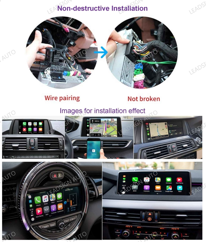 12V 5.8G BMW Carplay Android Auto Display Wireless Built In Bluetooth 0