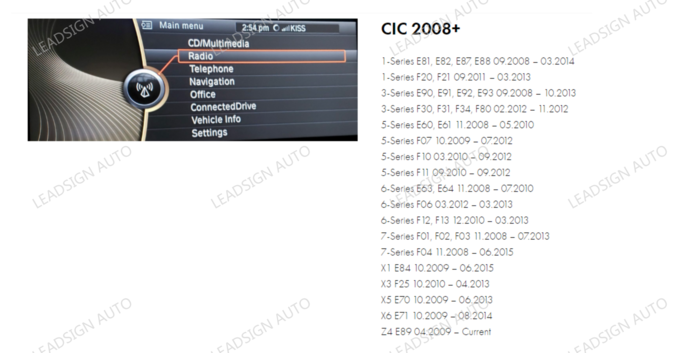 5.8G BMW 5 Series CIC System Multimedia Video Interface wireless Carplay full screen mode 3