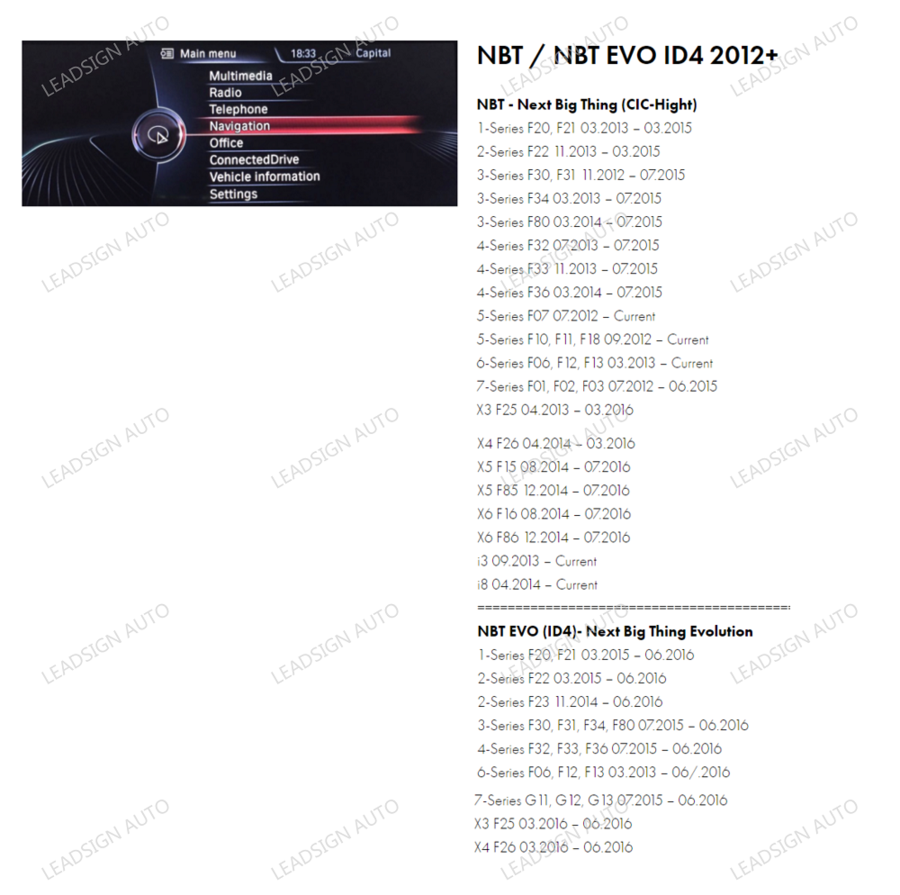 5.8G CarPlay Multimedia Video Interface F13 Android Carplay For BMW X5 X6 1